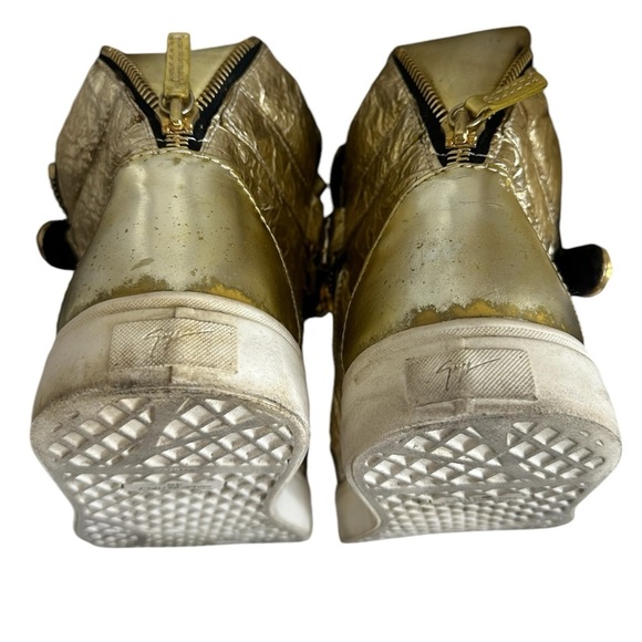 Giuseppe Zanotti gold Metallic Leather High-Top Sneakers ($1,090) main image 15